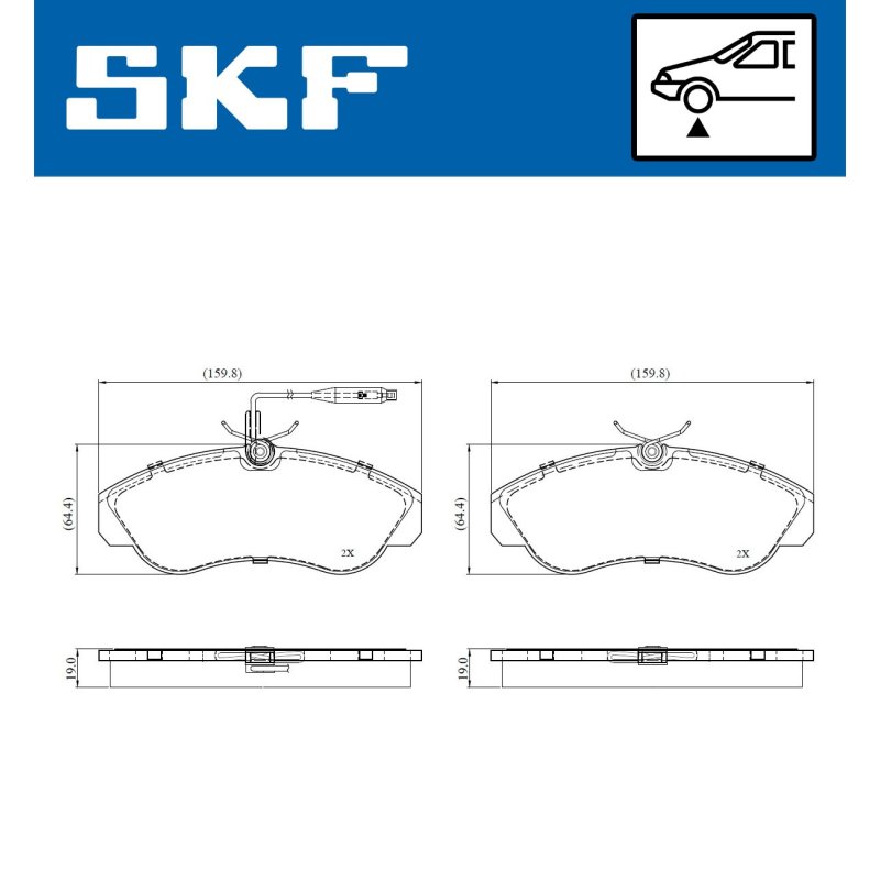 Brake Pad Set VKBP81030E SKF VKBP 81030 E OE Ref 425119 SKF
