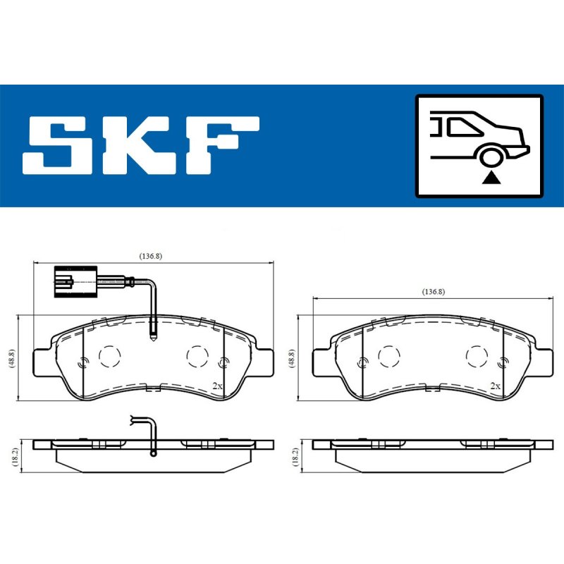 Brake Pad Set VKBP90035E SKF VKBP 90035 E OE Ref 1612434180 SKF