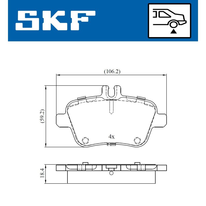 Brake Pad Set VKBP90056 SKF VKBP 90056 OE Ref 0064202320 SKF