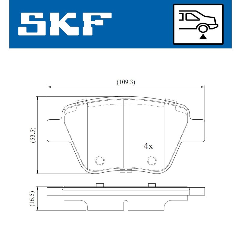 Brake Pad Set VKBP90070 SKF VKBP 90070 OE Ref 2K5698451 SKF