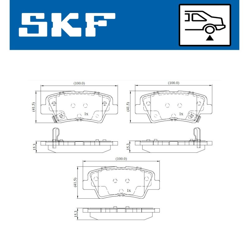 Brake Pad Set VKBP90100A SKF VKBP 90100 A OE Ref 48413341A0 SKF