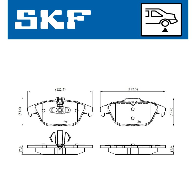 Brake Pad Set VKBP90114 SKF VKBP 90114 OE Ref 0054200720 SKF