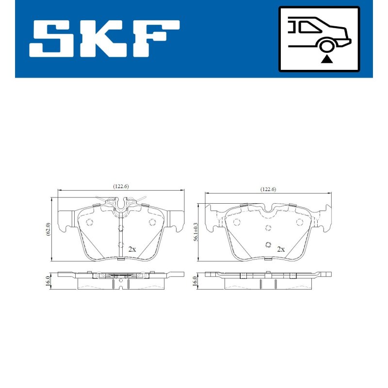 Brake Pad Set VKBP90117E SKF VKBP 90117 E OE Ref 0004203602 SKF