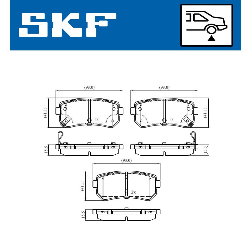 Brake Pad Set VKBP90139A SKF VKBP 90139 A OE Ref 583020ZA00 SKF