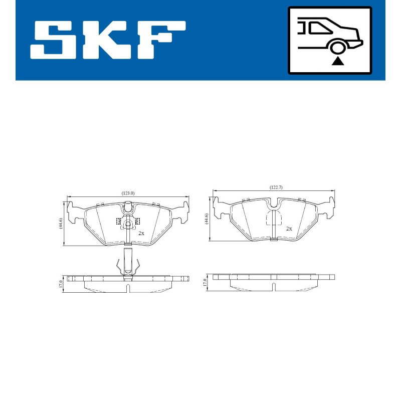 Brake Pad Set VKBP90218 SKF VKBP 90218 OE Ref 34211161456 SKF