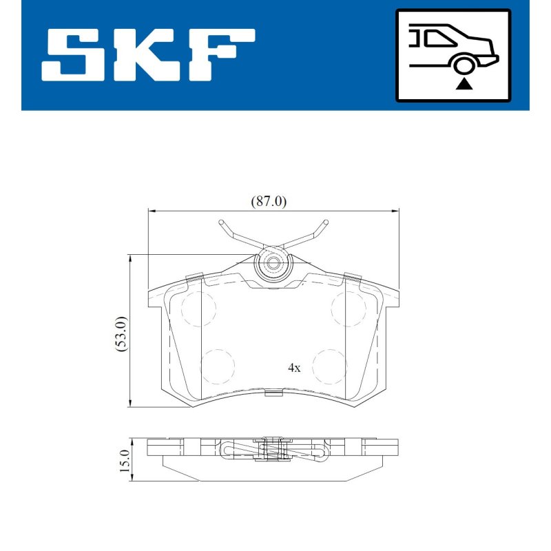 Brake Pad Set VKBP90229 SKF VKBP 90229 OE Ref 191698451A SKF