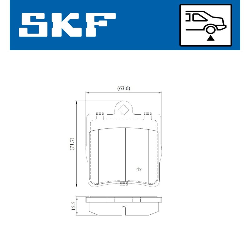 Brake Pad Set VKBP90434 SKF VKBP 90434 OE Ref 05139902AA SKF