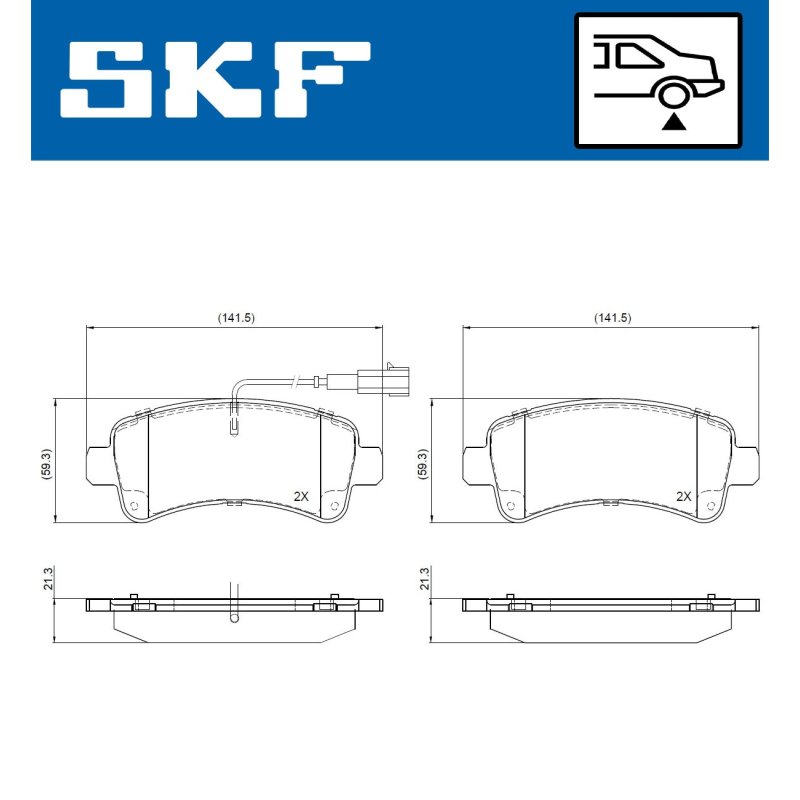 Brake Pad Set VKBP90769E SKF VKBP 90769 E OE Ref 1612434080 SKF