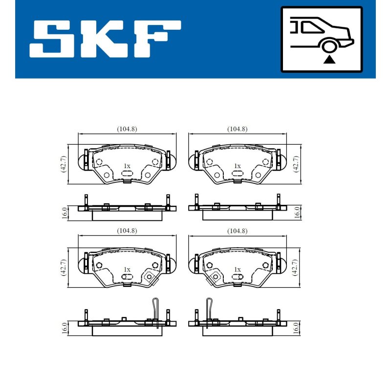 Brake Pad Set VKBP90806A SKF VKBP 90806 A OE Ref 1605093 SKF