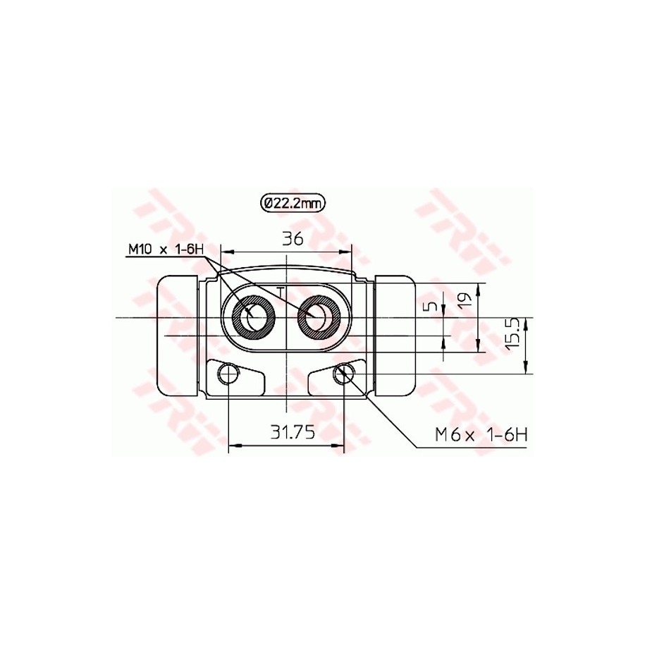 Cylindre de frein de roue TRW BWH241 pour FORD, HYUNDAI OE 1006012 TRW