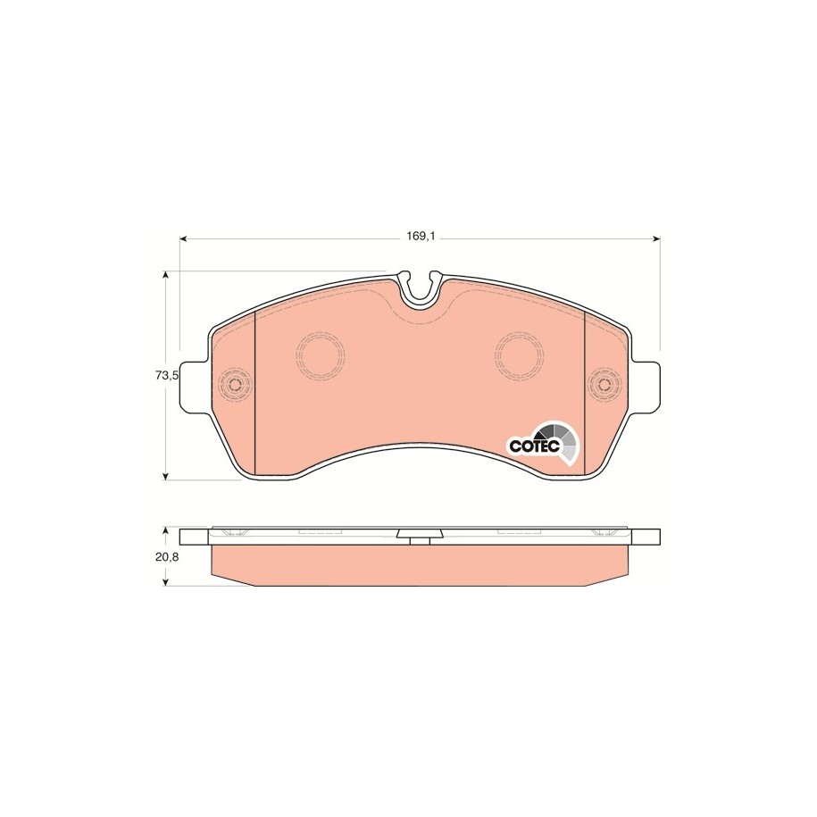 Plaquettes de frein TRW GDB1696 pour MERCEDES, VW SPRINTER, CRAFTER TRW
