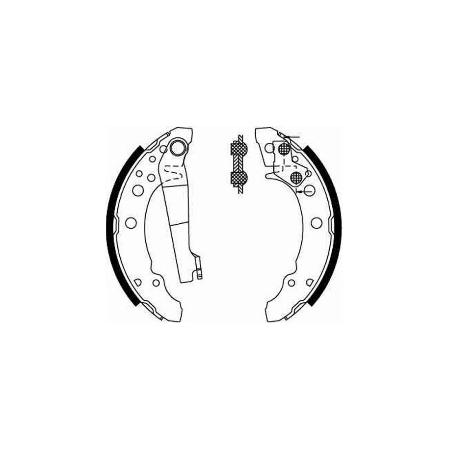 Jeu de mâchoires de frein TRW GS8166 pour AUDI, SEAT, VW OE 867698525V TRW