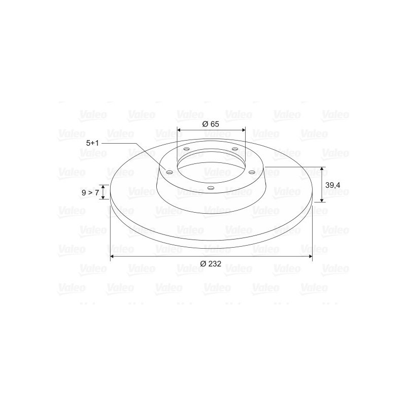 Disque de frein VALEO 186597 pour AUDI, SEAT, SKODA, VW OE 1J0615601 VALEO