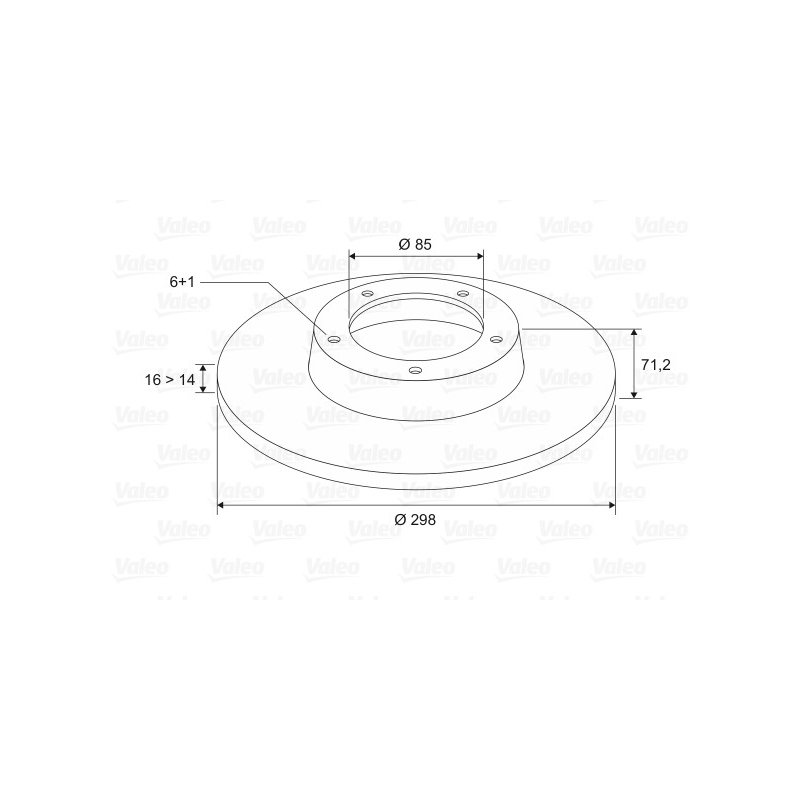Disque de frein VALEO 197322 pour MERCEDES, VW SPRINTER, CRAFTER VALEO