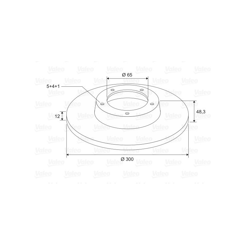 Disque de frein VALEO 197583 pour AUDI, SEAT, SKODA, VW OE 3Q0615601 VALEO