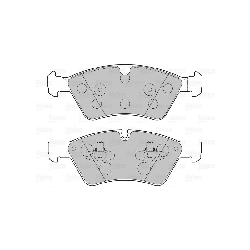Jeu de plaquettes de frein VALEO 301107 pour MERCEDES OE 0004201105 VALEO