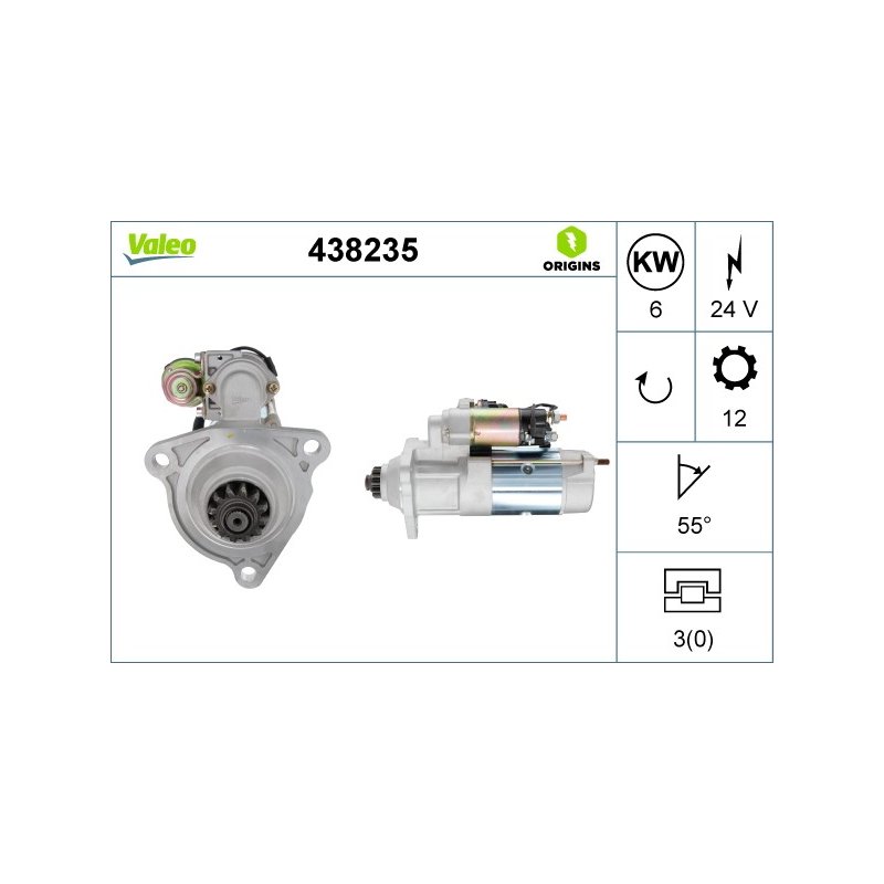 Démarreur VALEO 438235 pour VOLVO OE 20430564 VALEO