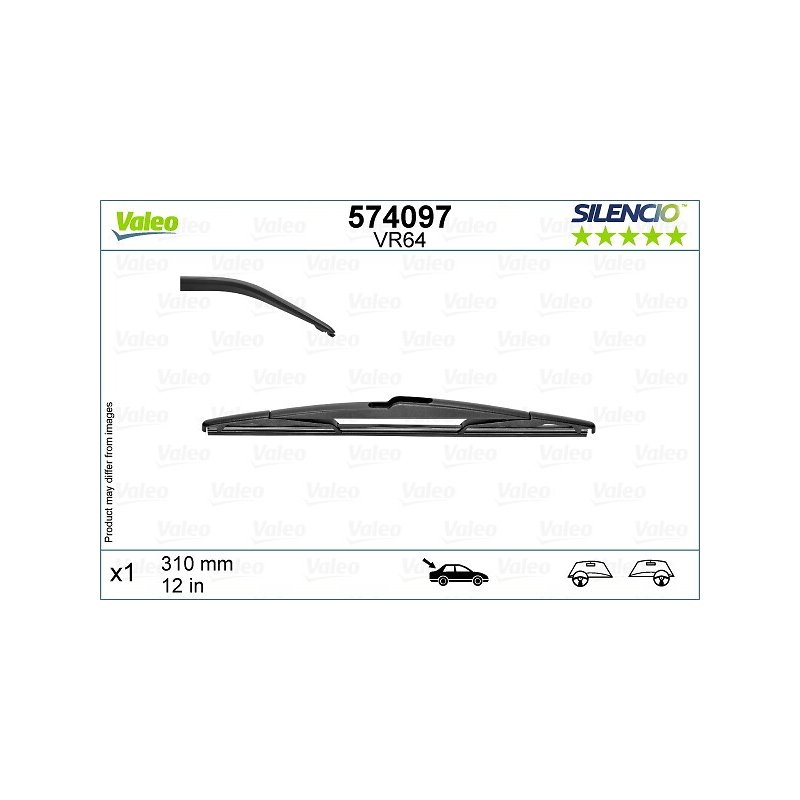 Balai d'essuie-glace VALEO 574097 pour HYUNDAI, KIA OE 98350-2W000 VALEO