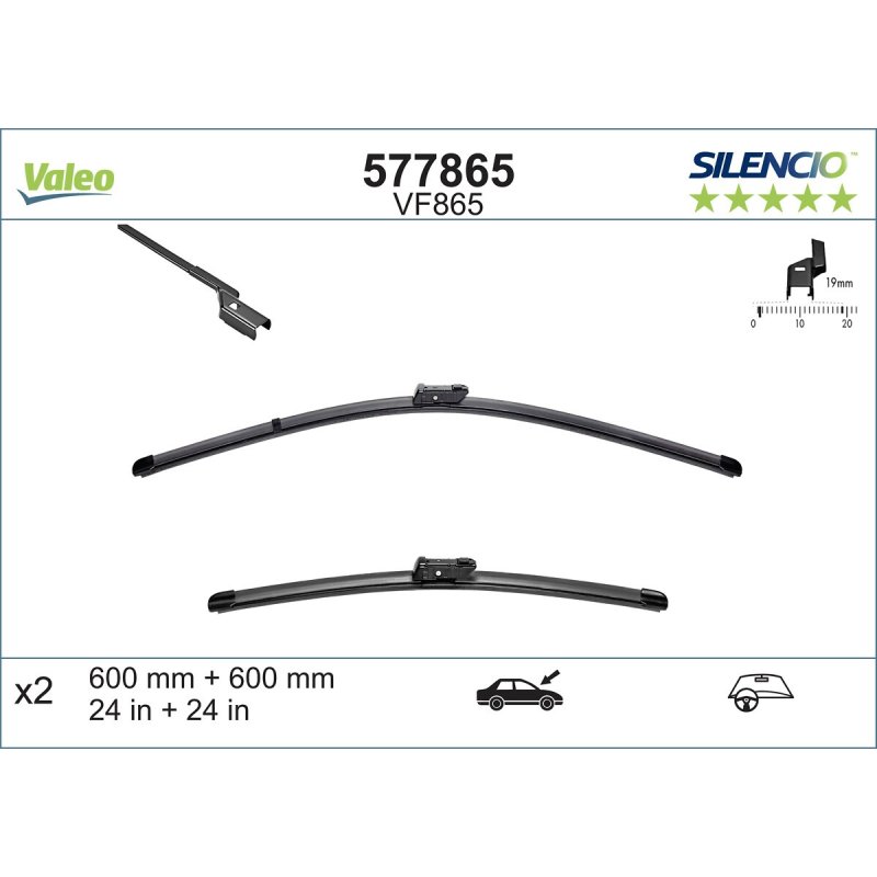 Essuie-glace VALEO 577865 pour MERCEDES CLASSE C, CLS, CLASSE E VALEO