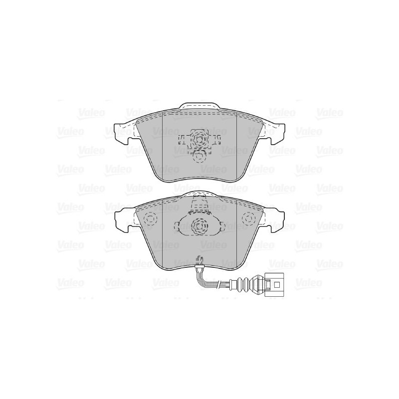 Plaquettes de frein VALEO 598863 pour AUDI, SEAT, SKODA, VW OE 1K0698151B VALEO