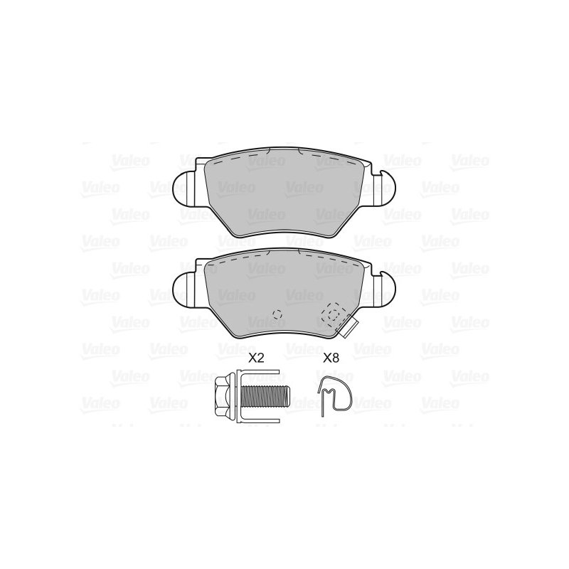 Jeu de plaquettes de frein VALEO 598926 pour CHEVROLET, HOLDEN, VAUXHALL OE 1605037 VALEO