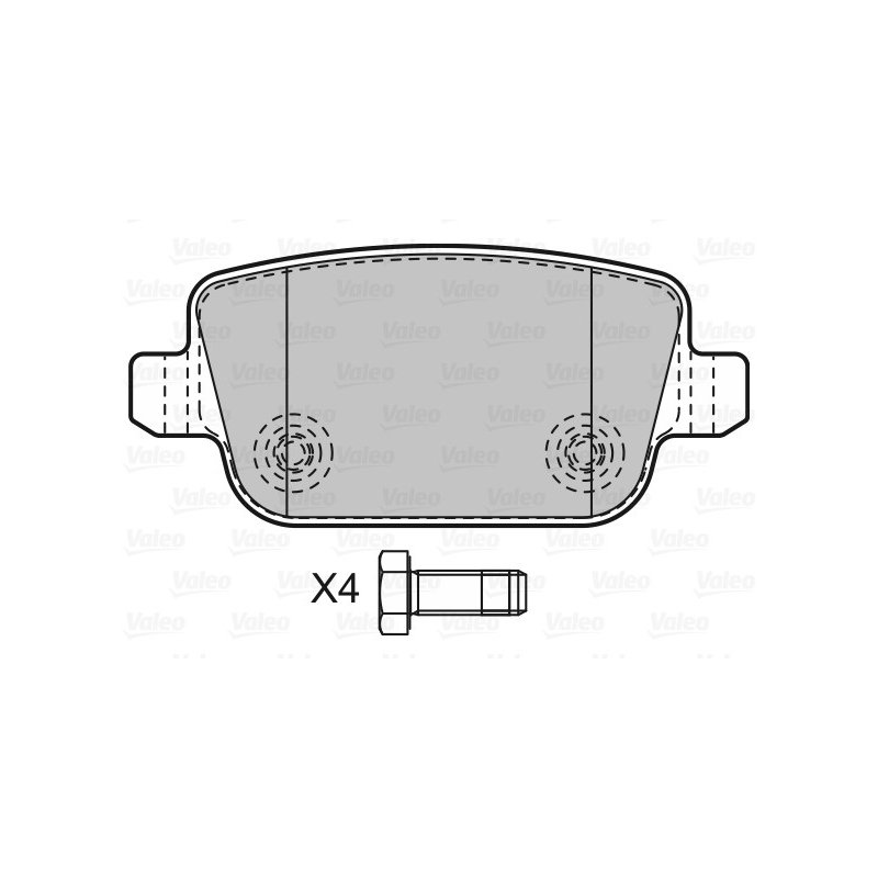 Jeu de plaquettes de frein VALEO 598935 pour FORD, LAND ROVER, PROTON, VOLVO VALEO
