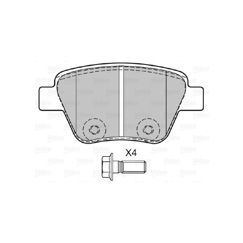 Jeu de plaquettes de frein VALEO 601137 pour AUDI, SEAT, SKODA, VW OE 2K5698451 VALEO