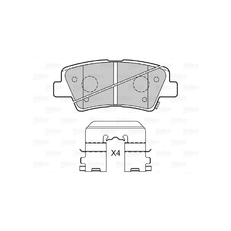 Jeu de plaquettes de frein VALEO 601301 pour HYUNDAI, KG MOBILITY, KIA et plus encore... VALEO