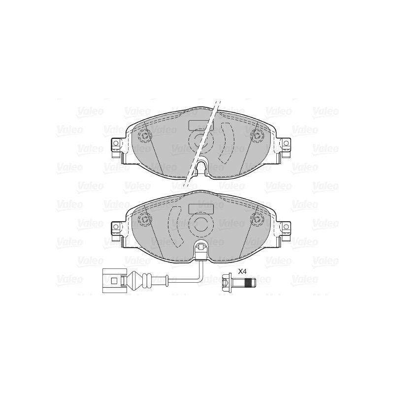 Plaquettes de frein VALEO 601328 pour AUDI, CUPRA, SEAT, SKODA, VW VALEO