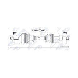 Front Left Driveshaft AMCP-13738-CT012 OE Ref 3272ES