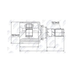 Front Left Right Driveshaft CV Joint Kit AMCP-25604-NS014 OE Ref 8200871179