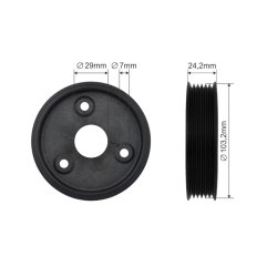 V belt Tensioner Pulley AMCP-31267-RE021 OE Ref 7700109328 Aftermarket