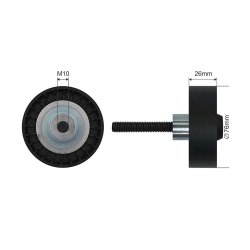 V belt Deflection Pulley guide Pulley AMCP-31912-VW002 OE Ref 1J0145276B