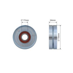 V ribbed Belt Tensioner Pulley AMCP-31929-AU008 OE Ref 038903315AM
