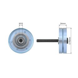 V ribbed Belt Deflection Pulley AMCP-31948-VW009 OE Ref 03D145276D