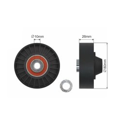 V ribbed Belt Deflection Pulley AMCP-31977-FT000 OE Ref 46514222