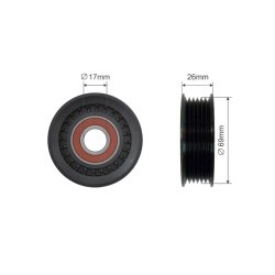 V ribbed Belt Deflection Pulley AMCP-31997-CH025 OE Ref 8102399300