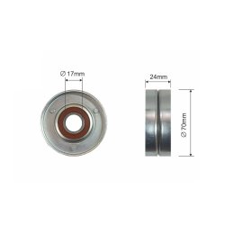 V ribbed Belt Tensioner Pulley AMCP-32015-VW007 OE Ref 038903315E