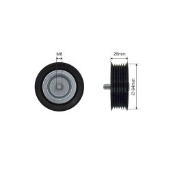 V belt Deflection Pulley guide Pulley AMCP-32022-ME029 OE Ref A6512000670