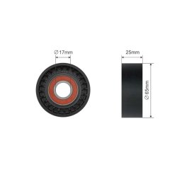 V belt Deflection Pulley guide Pulley AMCP-32026-BM022 OE Ref 11287594969