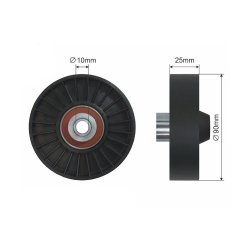 V ribbed Belt Deflection Pulley AMCP-32029-AR006 OE Ref 73501924