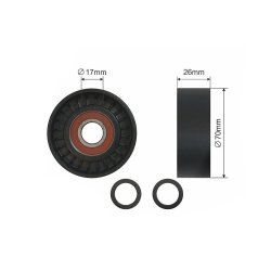 V ribbed Belt Tensioner Pulley AMCP-32032-BM004 OE Ref 11287807021