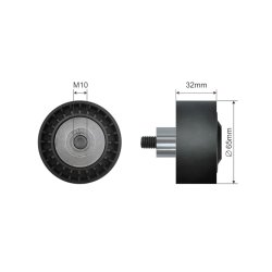 V belt Deflection Pulley guide Pulley AMCP-32034-BM021 OE Ref 11288604267