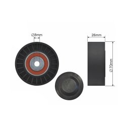 V belt Deflection Pulley guide Pulley AMCP-32045-AU052 OE Ref 95810236151