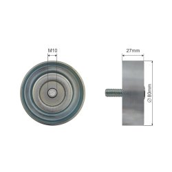 V ribbed Belt Deflection Pulley AMCP-32068-HY010 OE Ref 252872F000