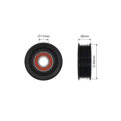 V belt Deflection Pulley guide Pulley AMCP-32070-FR044 OE Ref 1073096