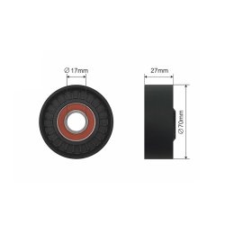 V ribbed Belt Tensioner Pulley AMCP-32099-TY023 OE Ref 166200R010