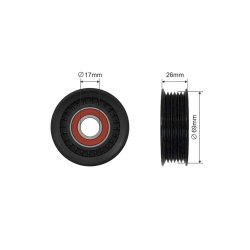 V belt Tensioner Pulley AMCP-32137-FR046 OE Ref 1306666