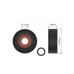 V ribbed Belt Tensioner Pulley AMCP-32138-BM007 OE Ref 11287512758