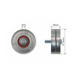 V ribbed Belt Deflection Pulley AMCP-32143-CH020 OE Ref 05066938AA